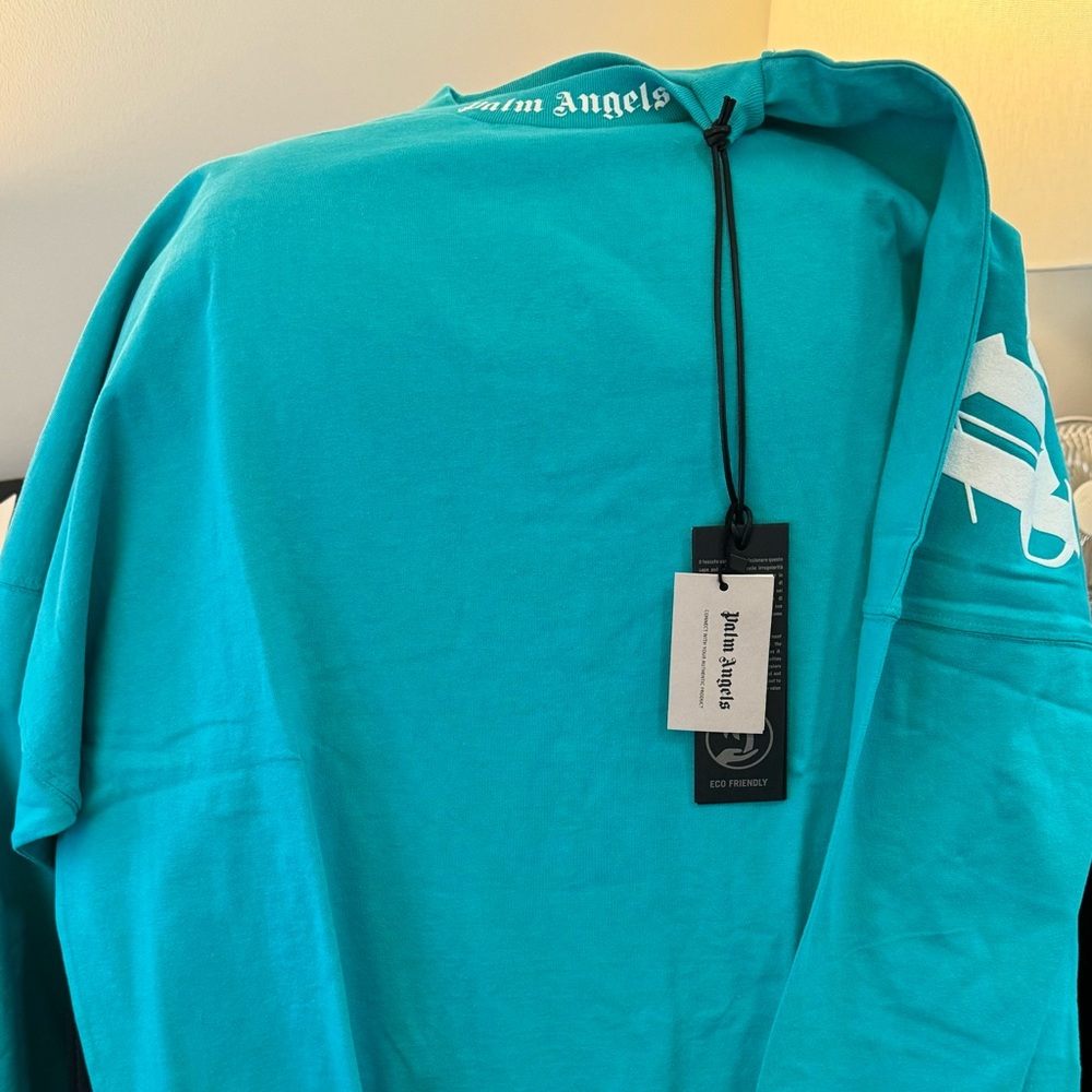 NWT-Palm Angels long sleeve logo tee-oversized